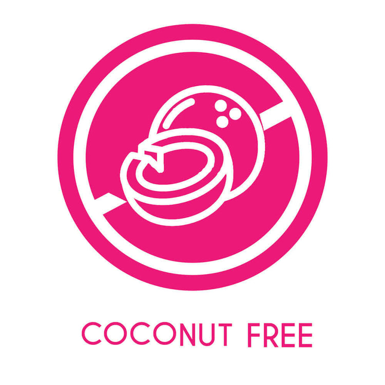 a coconut with a line through it