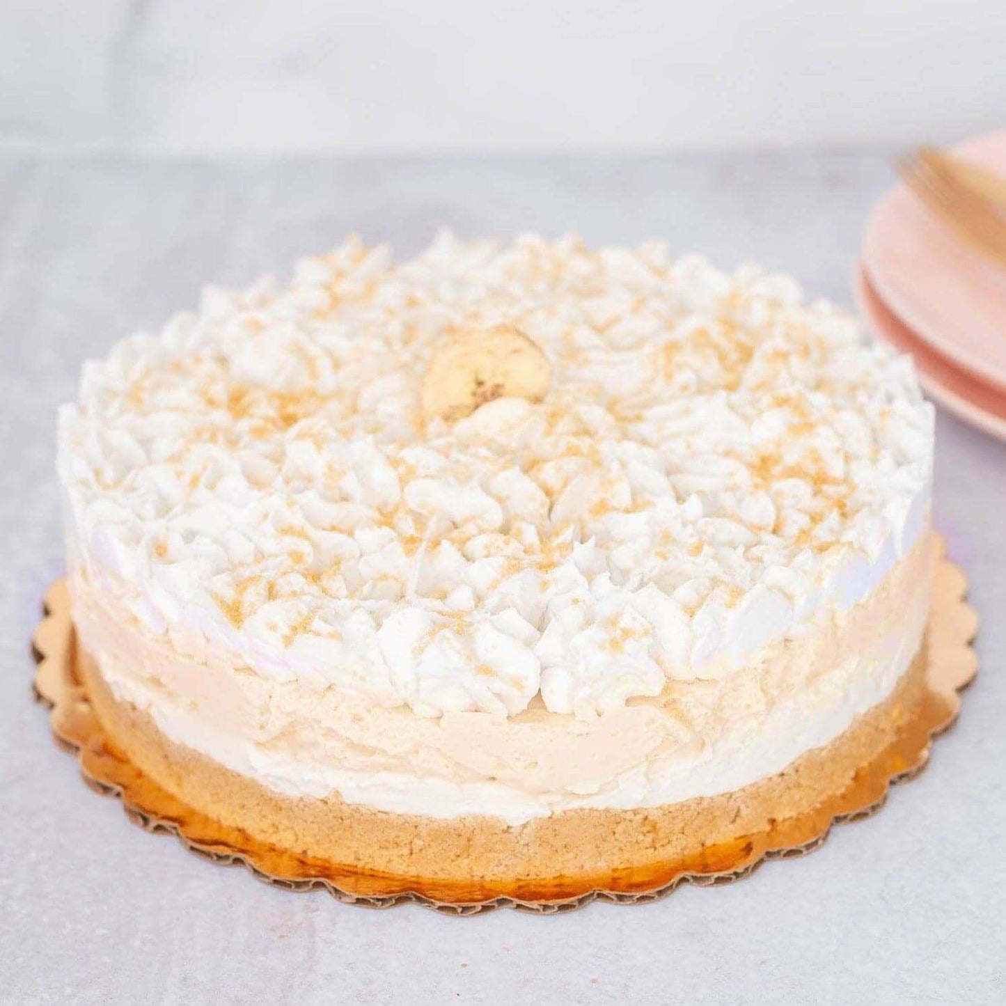 Vegan Gluten-Free Banana Cream Cake Allergen-friendly desserts Allergy free Artisan vegan bakery baked goods Bakeries near me Bakery Best bakery near me Best gluten-free cake Best vegan cake Birthday cakes near me Cake bakery near me Cake delivery Cake ne