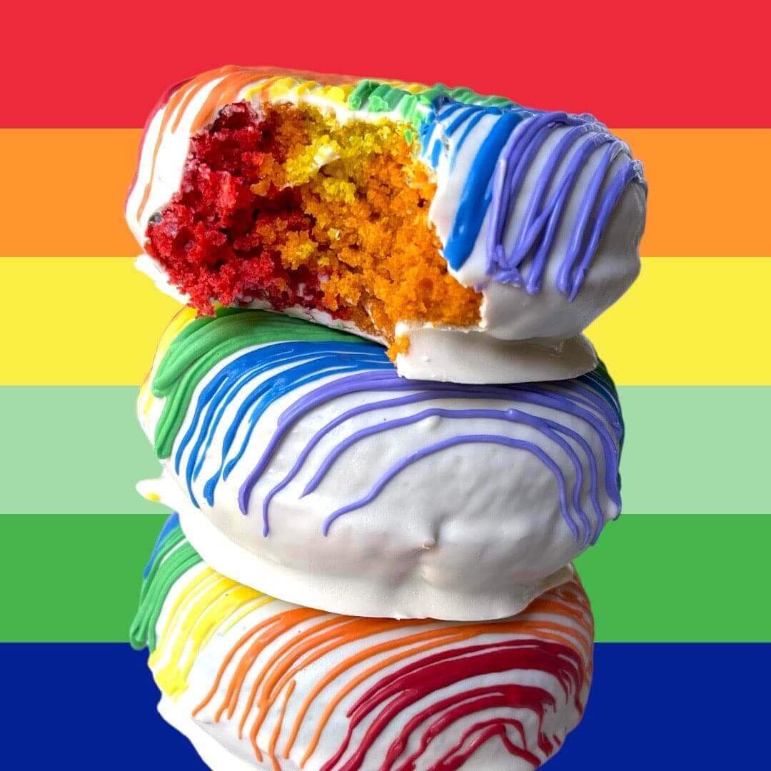 vegan gluten-free PRIDE Donuts Gourmet gluten-free treats Vegan wedding cakes Vegan birthday cakes Gluten-free bread delivery Vegan donuts online Vegan gluten-free bakery Vegan bakery near me Vegan bakery online Gluten-free dessert delivery Vegan cakes fo