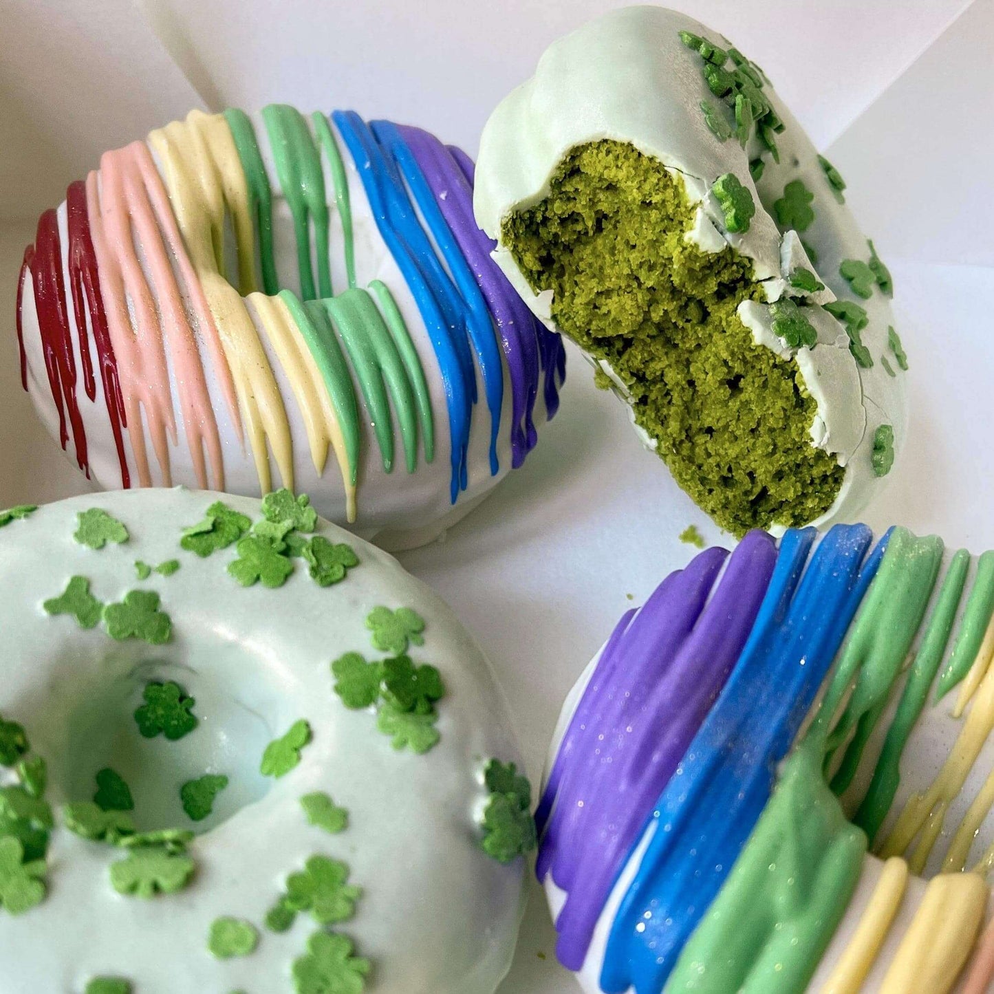 St Patrick's Day Donut 5-PK Gourmet gluten-free treats Vegan wedding cakes Vegan birthday cakes Gluten-free bread delivery Vegan donuts online Vegan gluten-free bakery Vegan bakery near me Vegan bakery online Gluten-free dessert delivery Vegan cakes for s