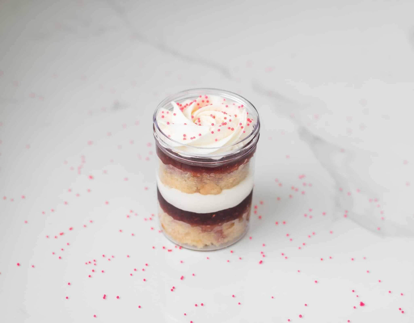 Vanilla Raspberry Cake In A Jar Bakery near me Bakeries near me Cake near me Gluten free bakery Best bakery near me Vegan bakery online Gluten-free dessert delivery Vegan cakes for sale Gluten-free cookies online Vegan cupcakes delivery Dairy-free bakery